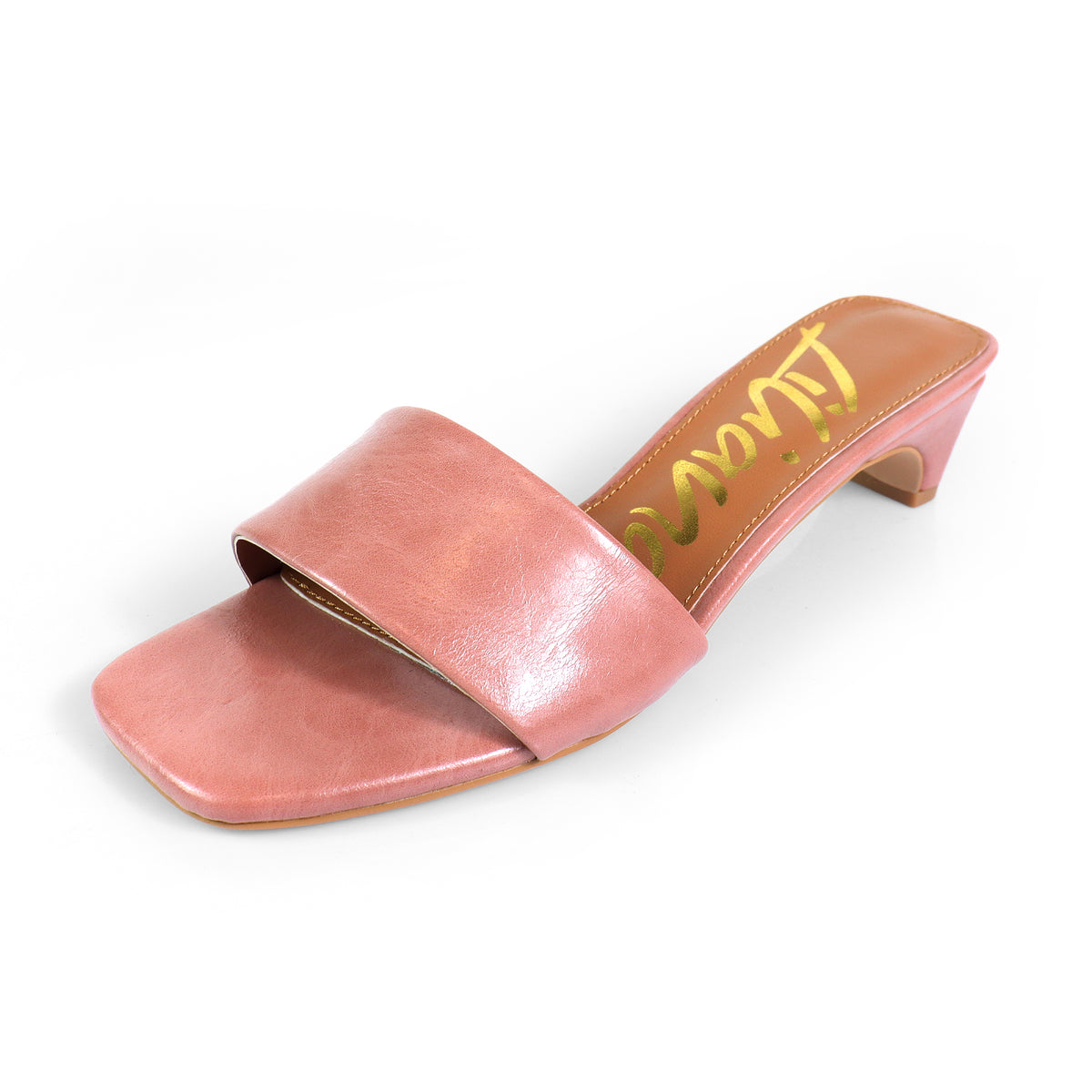 ELAINNY-1 TRANSPARENT CLEAR UPPER MULE W/ KITTEN HEEL