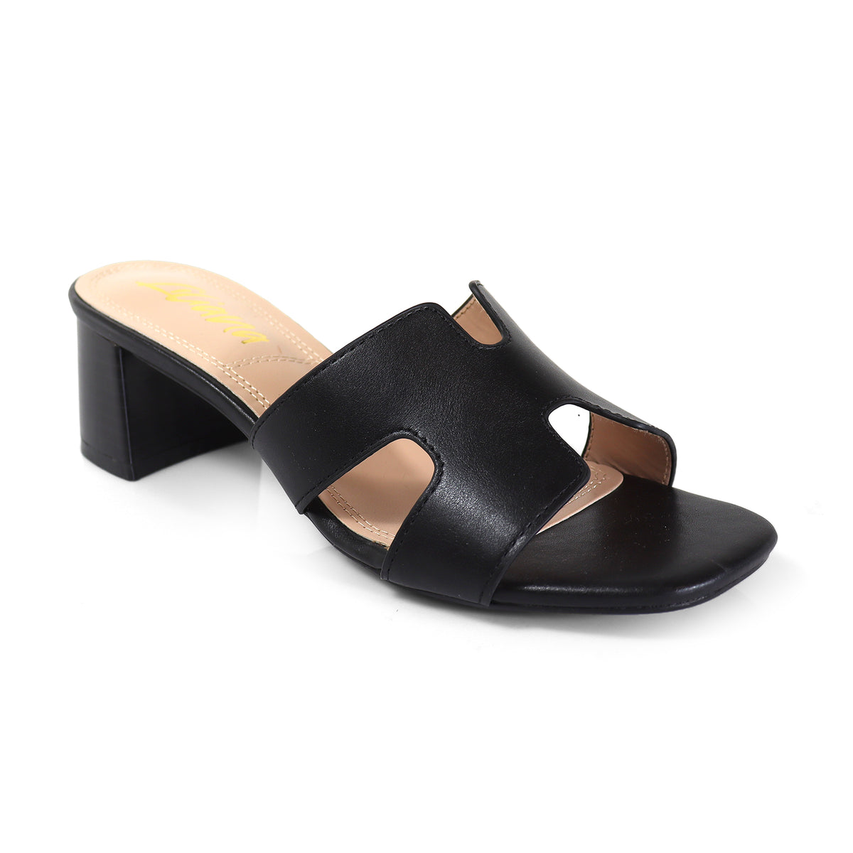 ELENA-1 ALMOND OPEN TOE MID HIGH HEEL