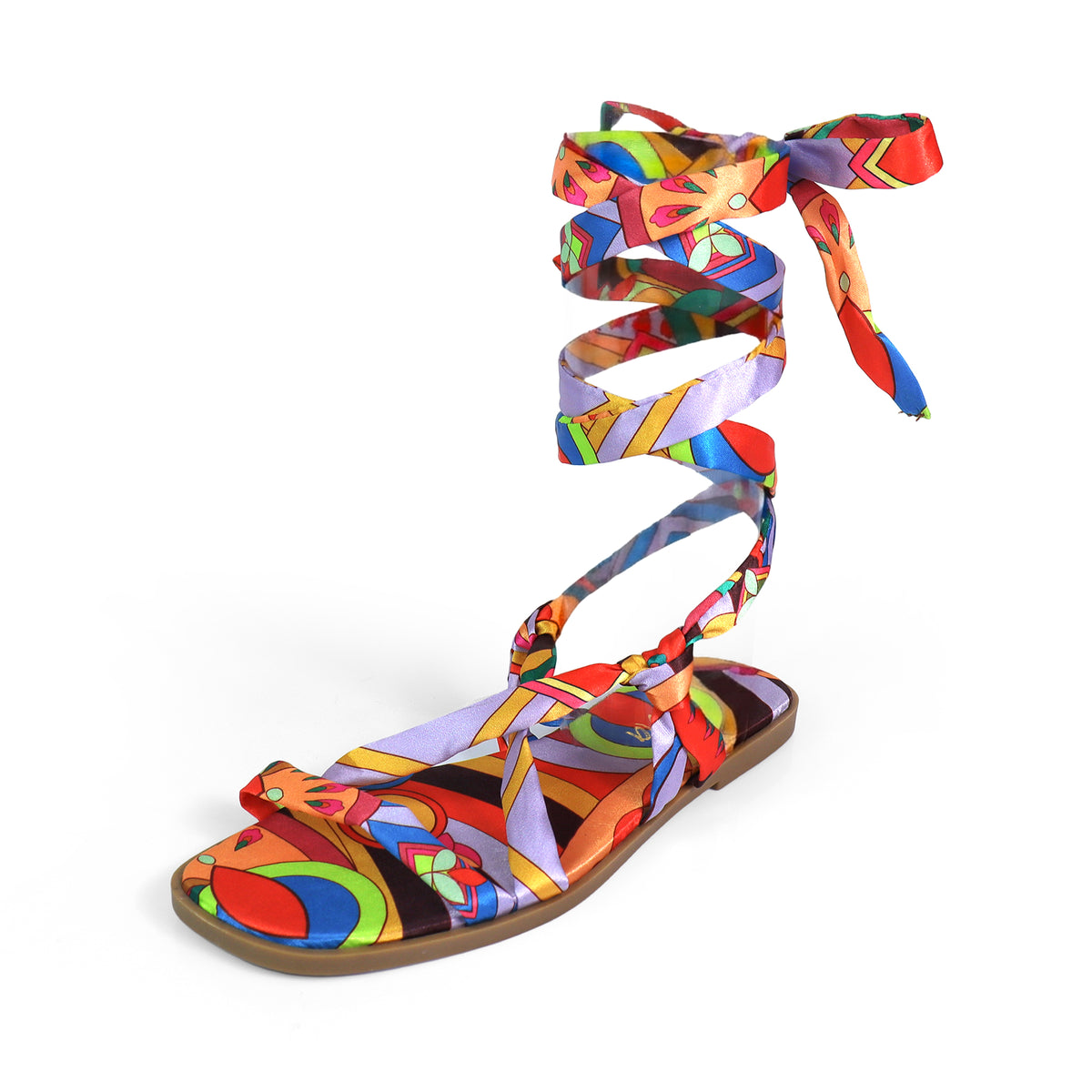 STRAPPY LACE UP SANDAL, EVA-2