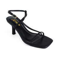 FRANCE-1 OPEN SQUARE TOE STRAP SANDAL W KITTEN HEEL