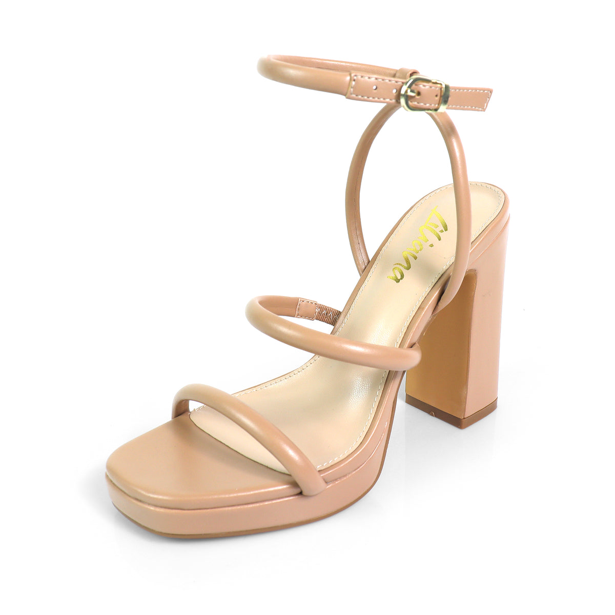 GRACIE-1 OPEN TOE ANKLE STRAP W/ CHUNCKY HEEL