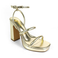 GRACIE-1 OPEN TOE ANKLE STRAP W/ CHUNCKY HEEL