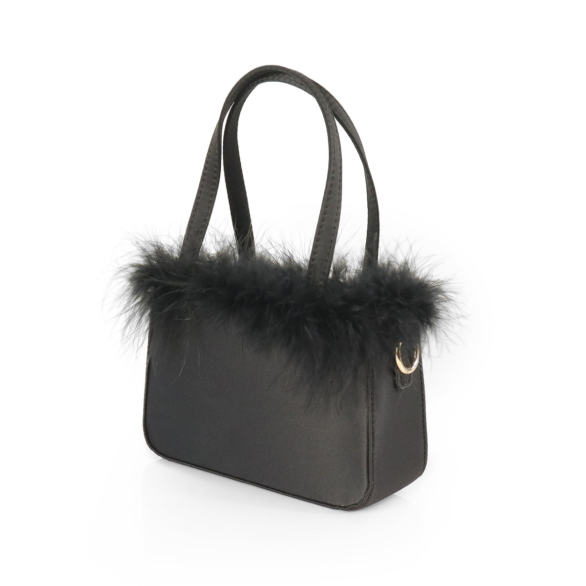 H-FAIRY OSTRICH FEATHER STRAP SHOULDER HANDBAG