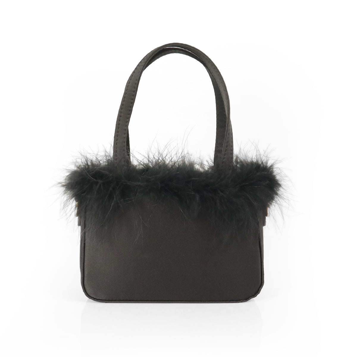 H-FAIRY OSTRICH FEATHER STRAP SHOULDER HANDBAG