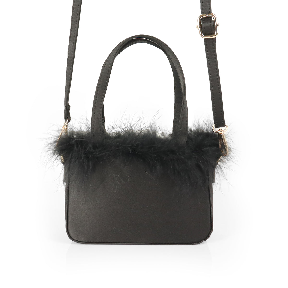 H-FAIRY OSTRICH FEATHER STRAP SHOULDER HANDBAG