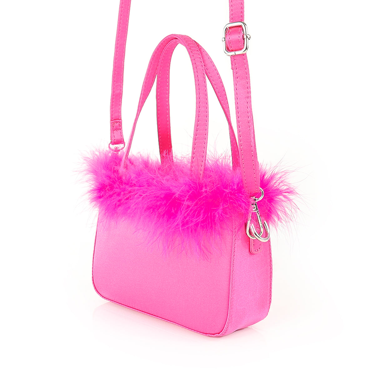 H-FAIRY OSTRICH FEATHER STRAP SHOULDER HANDBAG