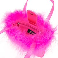 H-FAIRY OSTRICH FEATHER STRAP SHOULDER HANDBAG