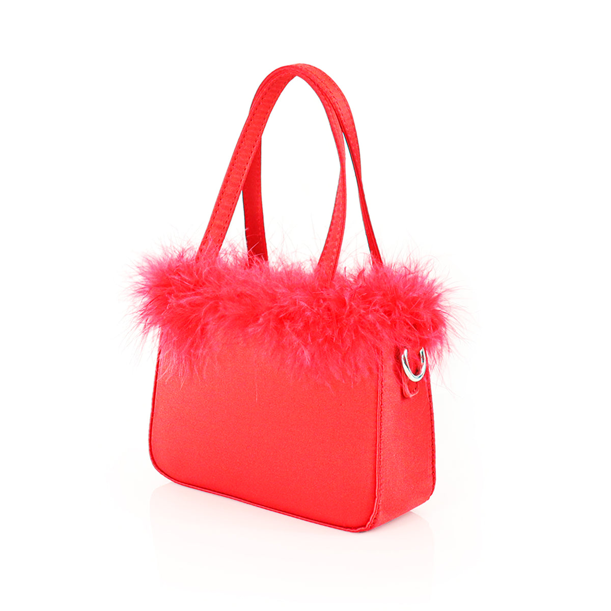 H-FAIRY OSTRICH FEATHER STRAP SHOULDER HANDBAG