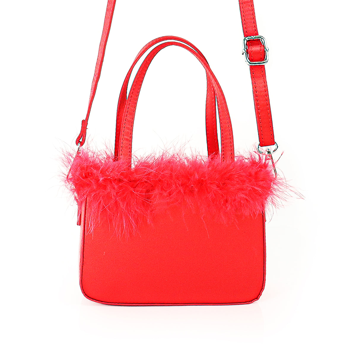 H-FAIRY OSTRICH FEATHER STRAP SHOULDER HANDBAG