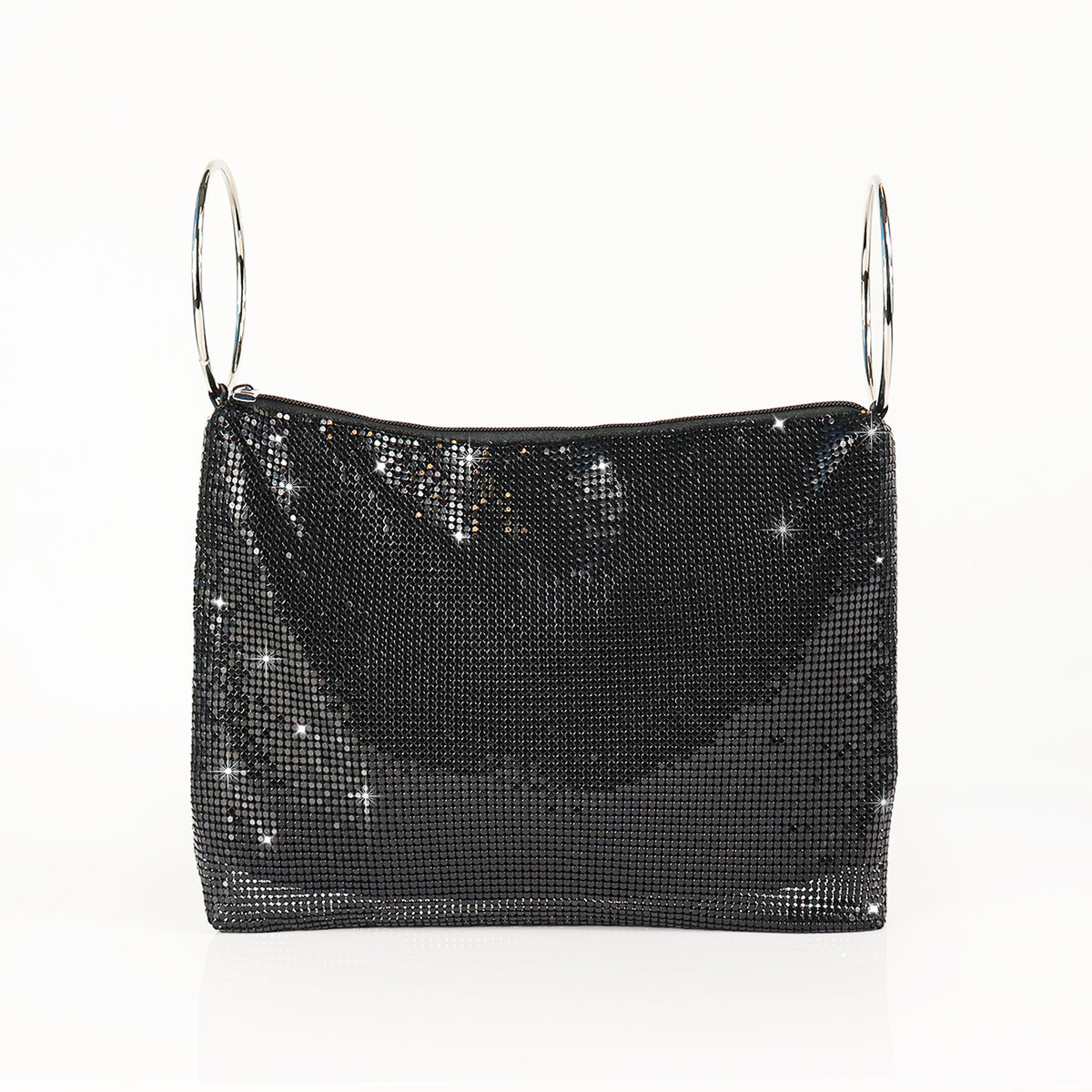 H-HALO WOMEN DRAPERY EFFECT CHAINMAIL HANDBAG