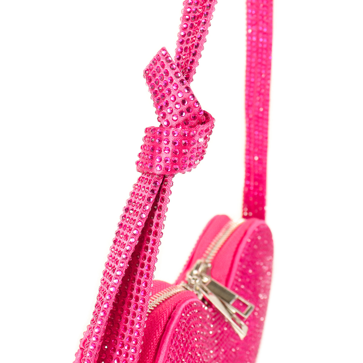 H-HEART HEART SHIP FULL RHINESTONE CROSSBODY BAG