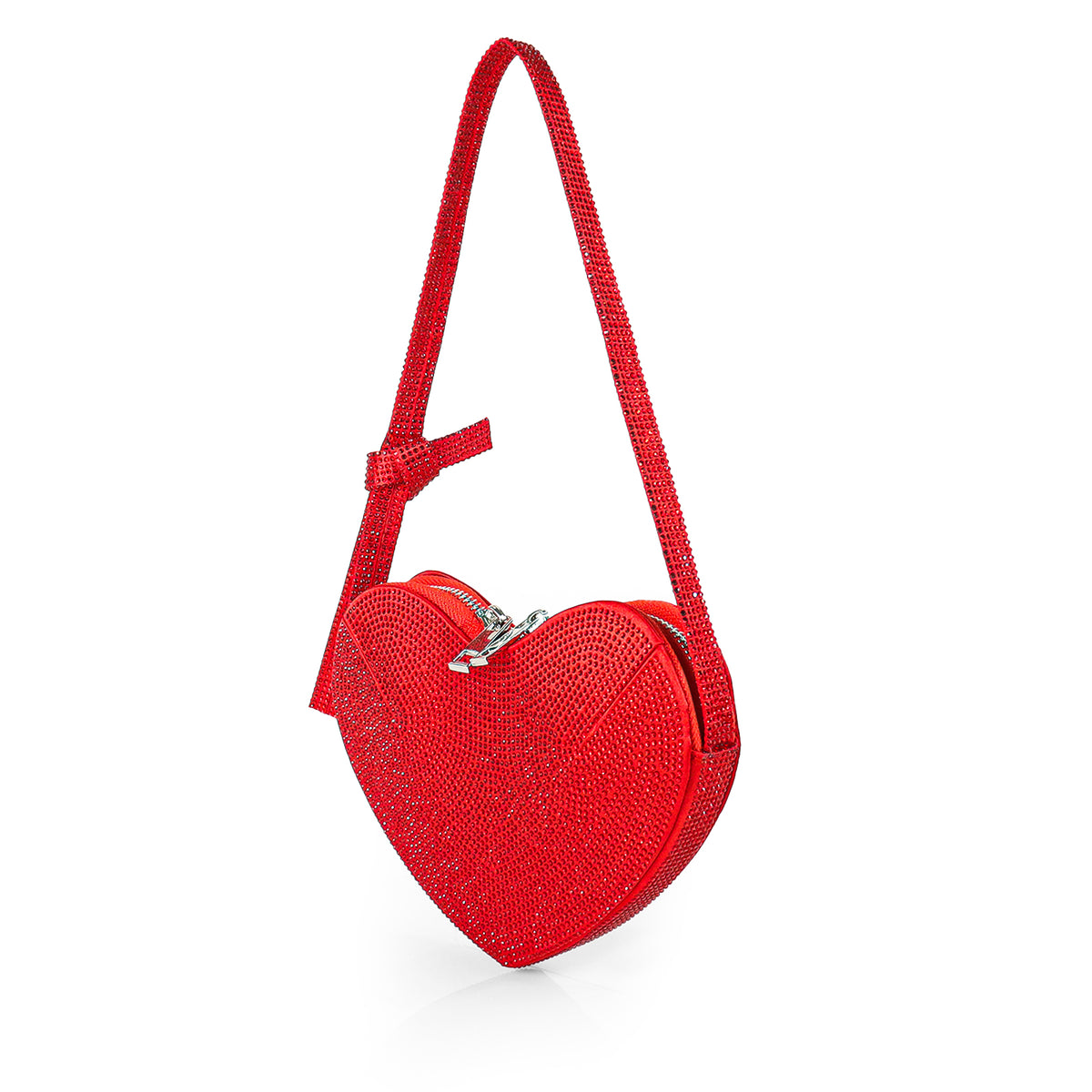 H-HEART HEART SHIP FULL RHINESTONE CROSSBODY BAG