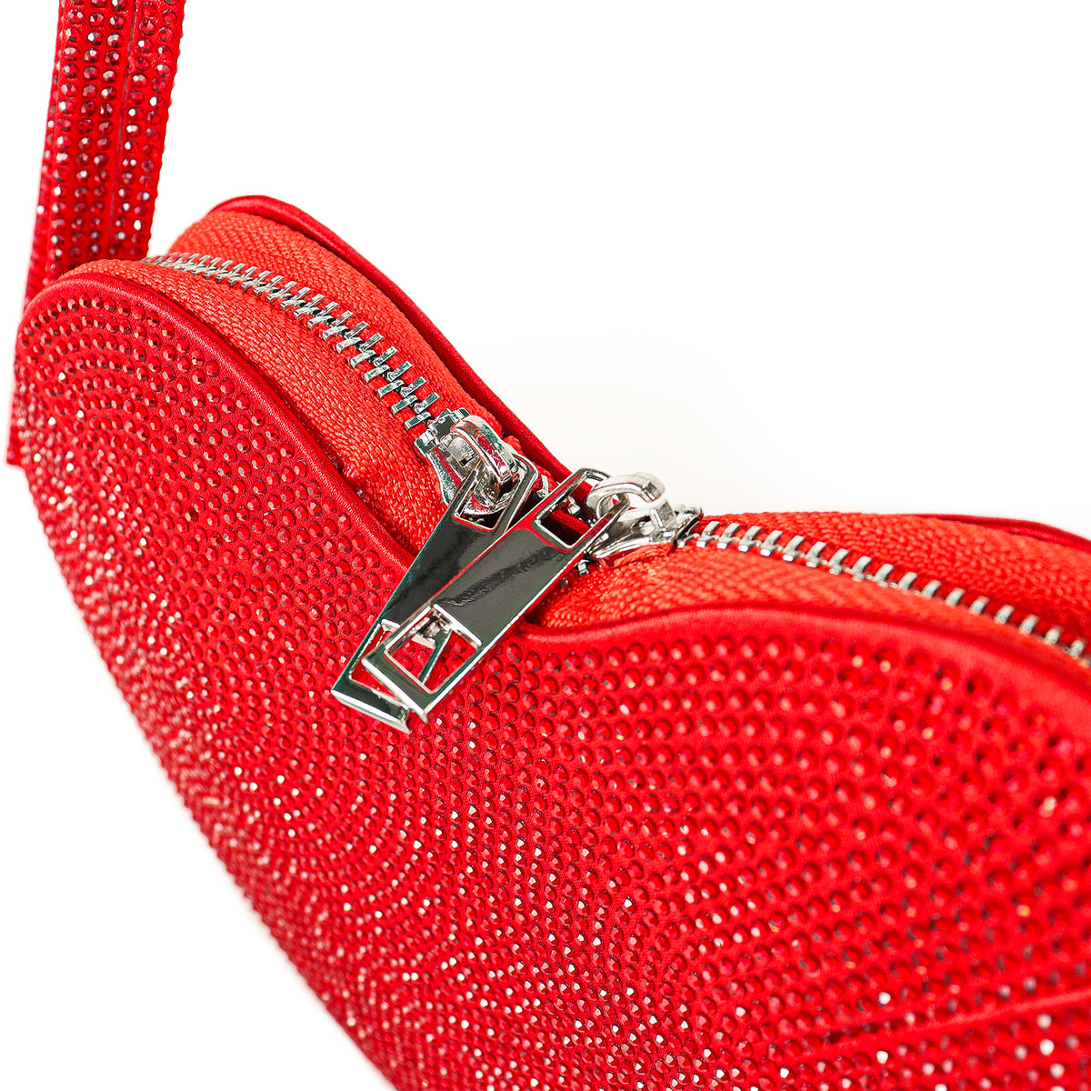 H-HEART HEART SHIP FULL RHINESTONE CROSSBODY BAG