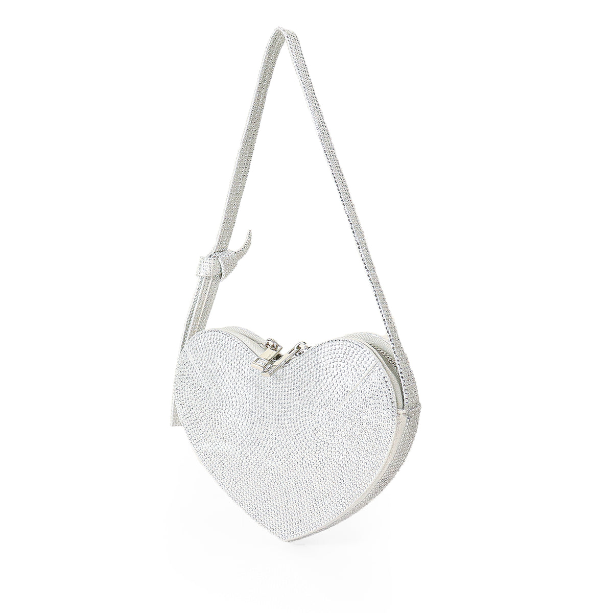 H-HEART HEART SHIP FULL RHINESTONE CROSSBODY BAG