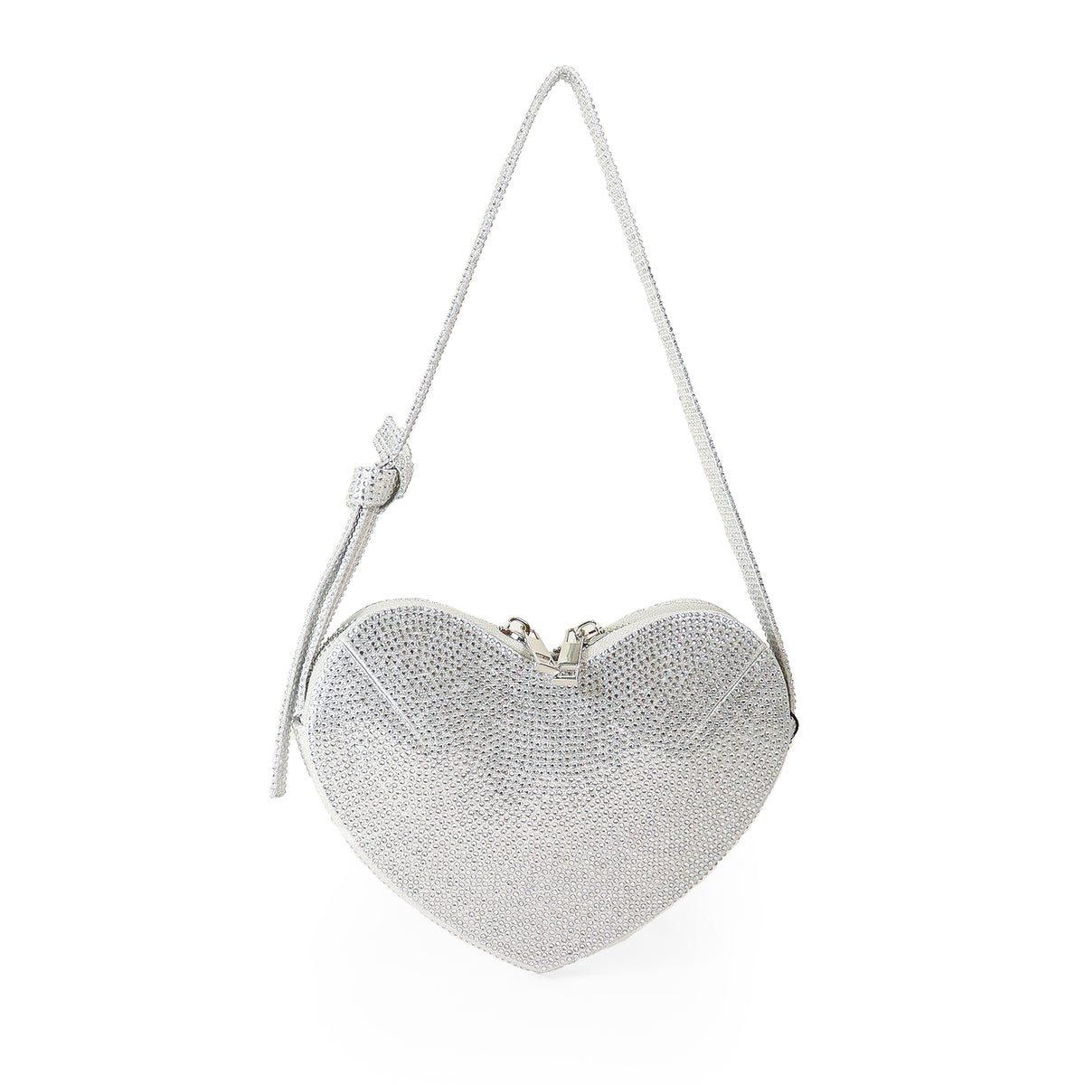 H-HEART HEART SHIP FULL RHINESTONE CROSSBODY BAG