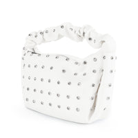 H-MUCCIA WOMEN RHINESTONE STUDDED SCRUNCH HANDLE BAG