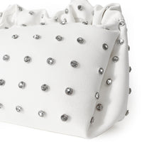 H-MUCCIA WOMEN RHINESTONE STUDDED SCRUNCH HANDLE BAG