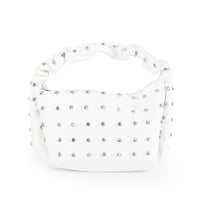 H-MUCCIA WOMEN RHINESTONE STUDDED SCRUNCH HANDLE BAG