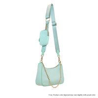 CROSS OVER + SHOULDER CHAIN NYLON BAG, H-PARADISE