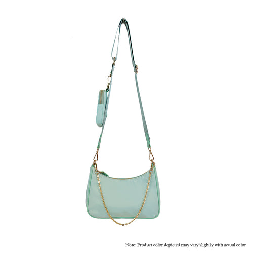 CROSS OVER + SHOULDER CHAIN NYLON BAG, H-PARADISE