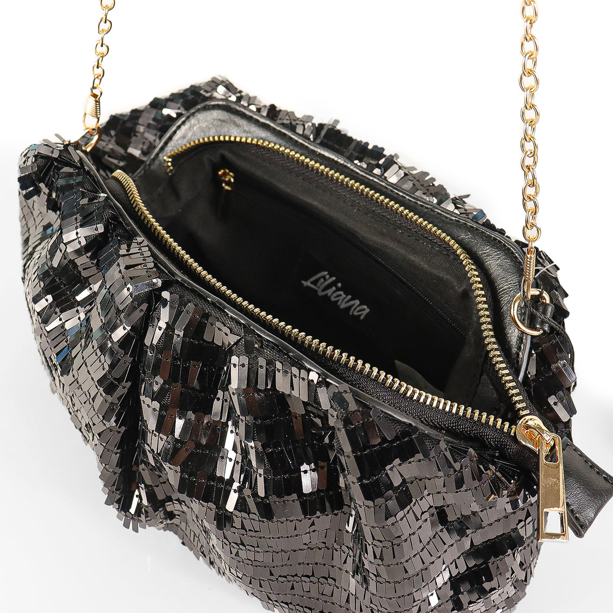 H-VIVI WOMEN SEQUIN POUCH HANDBAG