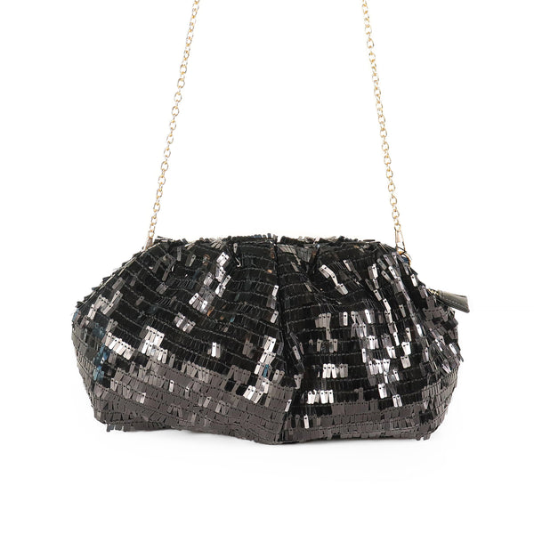 H-VIVI WOMEN SEQUIN POUCH HANDBAG