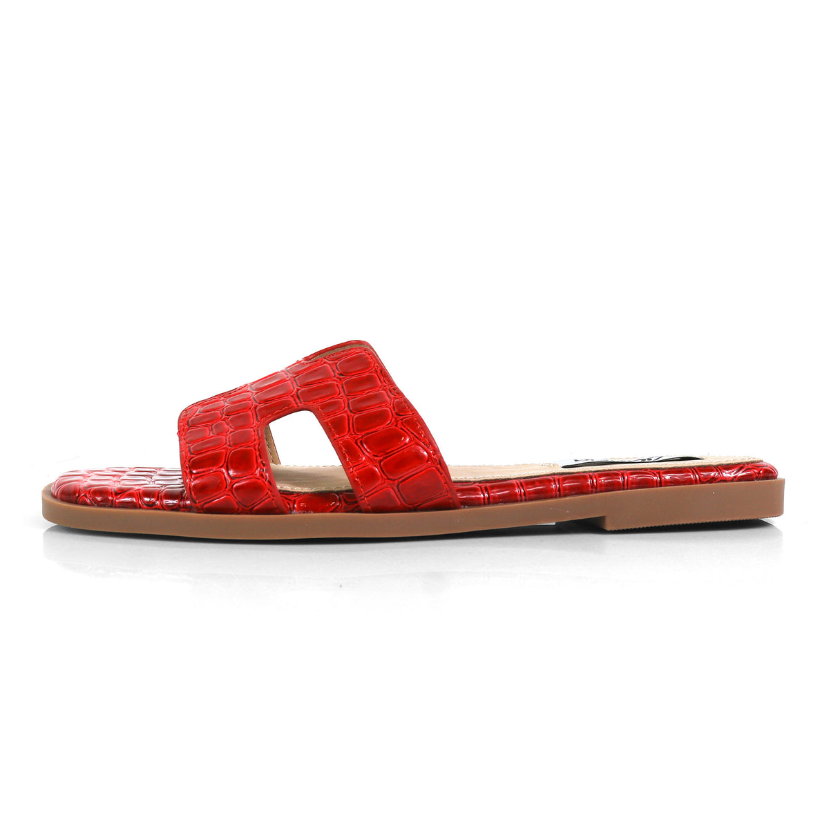 H FLAT SANDAL WITH CROC TEXTURE, HOLY-11