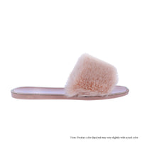 JELLI-87 JELLY FAUX FUR SLIDE SANDA SLIPPER