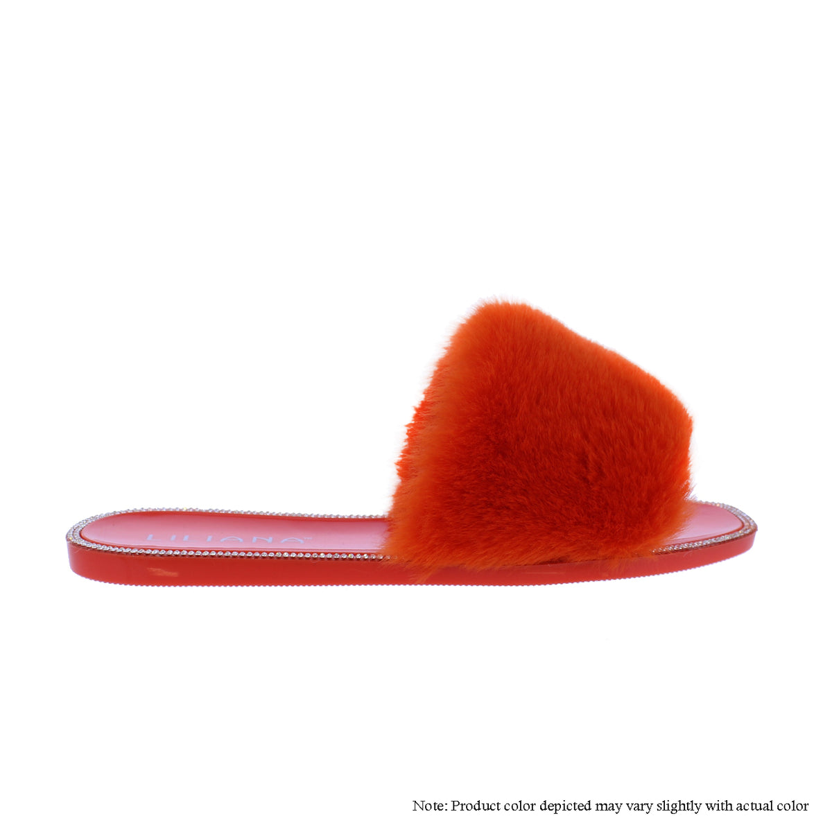 JELLI-87 JELLY FAUX FUR SLIDE SANDA SLIPPER