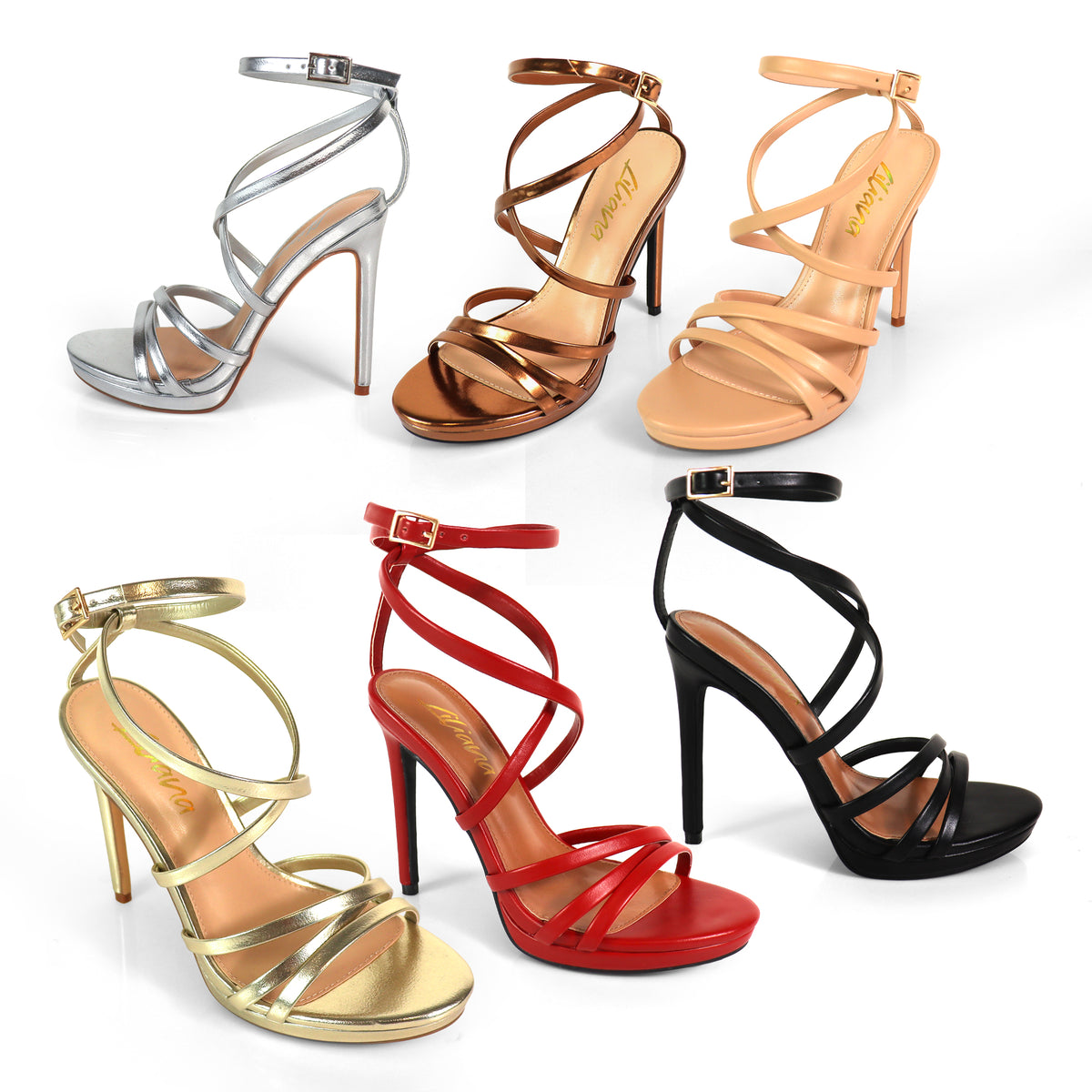 JORDIE-4 OPEN TOE STRAPPY ANCKLE STRAP W/ HIGH HEEL
