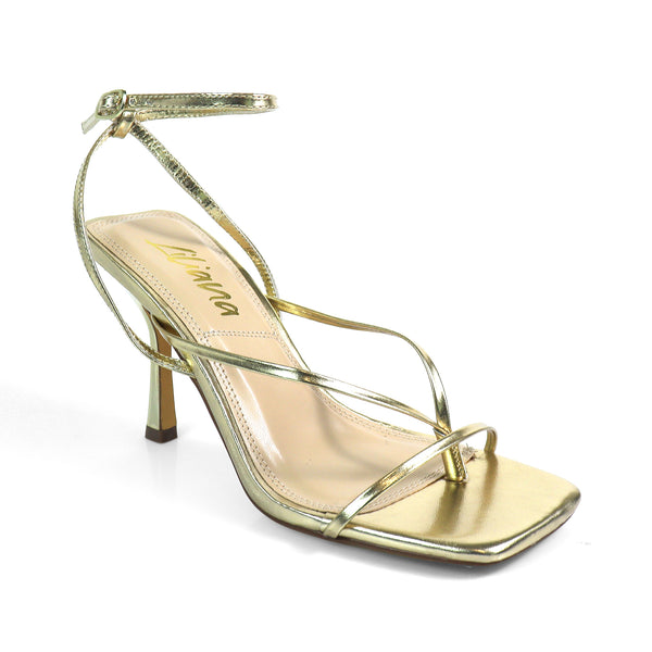 JULIE-1 SQUARED TOE ANCKLE STRAP W/ HEEL