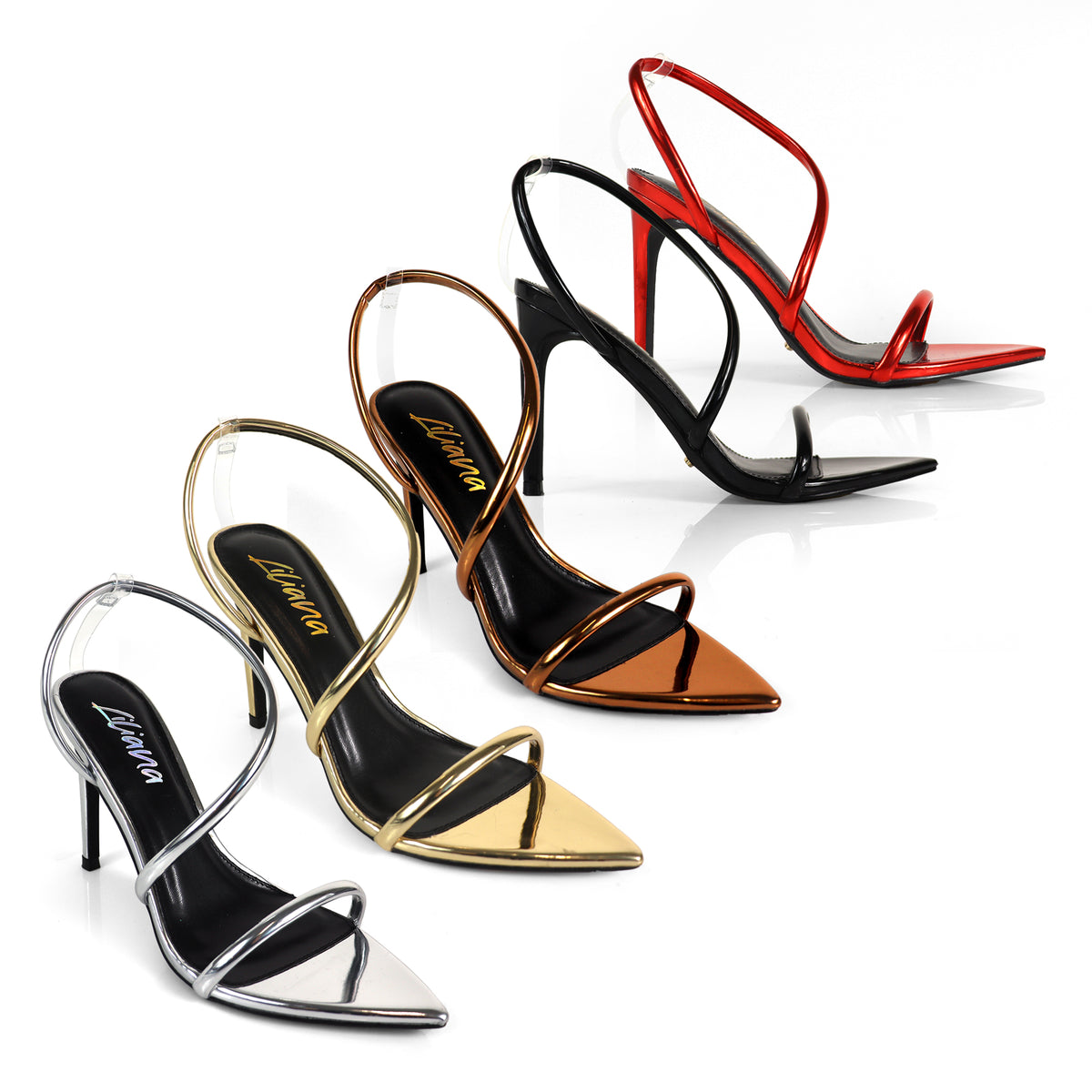 LAUCIA-38 POINTY OPEN TOE ANKLE STRAP W/ STILETTO HEEL