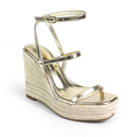 LEAH-3 OPEN TOE STRAPPY ANKLE STRAP W/ WEDGE SANDAL
