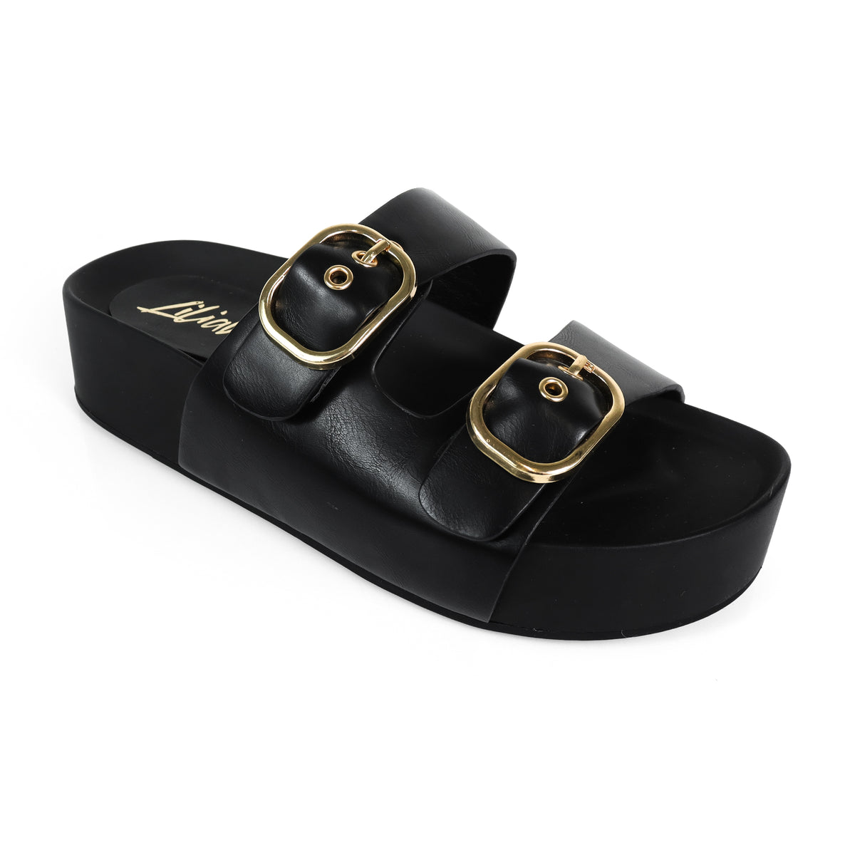 LUK-1 DUO BUCKLE WEDGE SANDAL