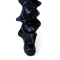 MAGEO-3 PRESS STUD OVER KNEE-HIGH BOOTS W/ LUG SOLE