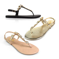 MARLO-250 PEARL SEASHELL THONG SANDALS