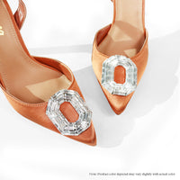 MAVIS-5 SQUARE RHINESTONE BUCKLE POINTED PUMP - CAMEL