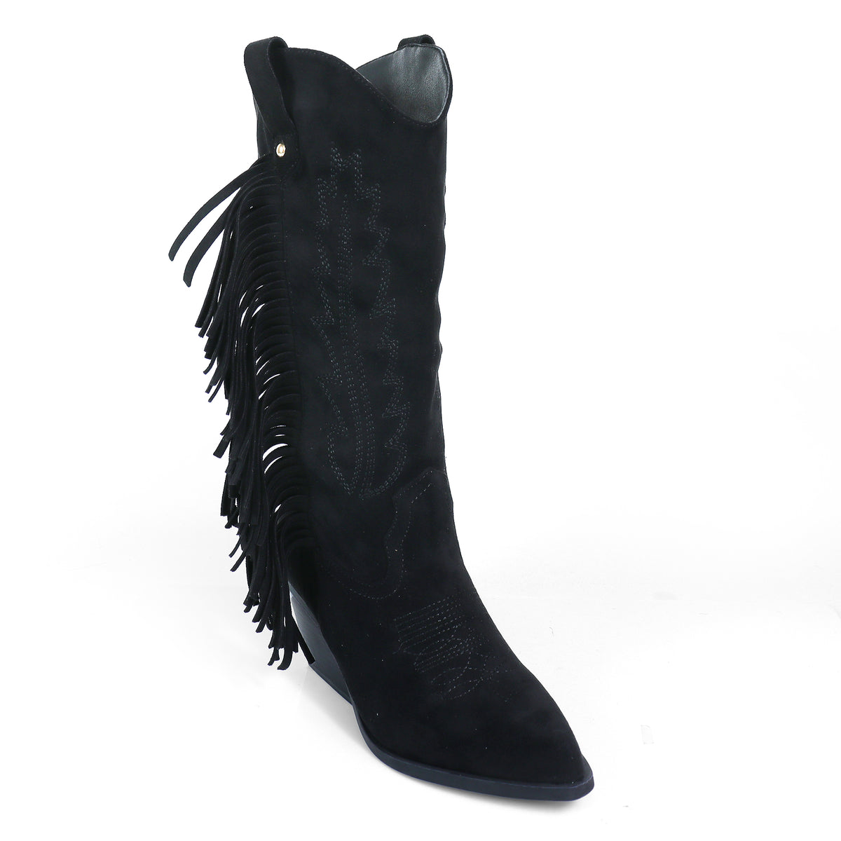 MILLIE-1 FRINGE BOOTS W/ HEEL