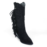 MILLIE-1 FRINGE BOOTS W/ HEEL