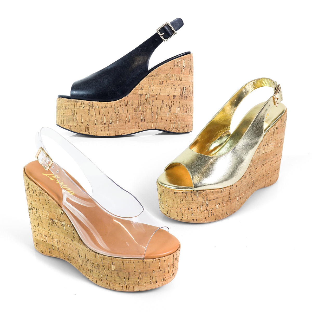MIO-1 CRISS CROSS CORK SLINGBACK WEDGE
