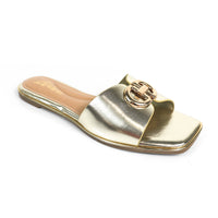OPEN TOE BUCLKE DECOR SLIDE, OLGANA-2