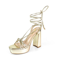 STRAPPY TIE UP ANKLE HIGH PLATFORM HEELS, PEARLLA-1