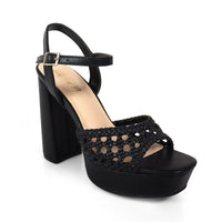 PEARLLA-3 PEEL TOE BRAID ANKLE STRAP W/ CHUCKY HEEL