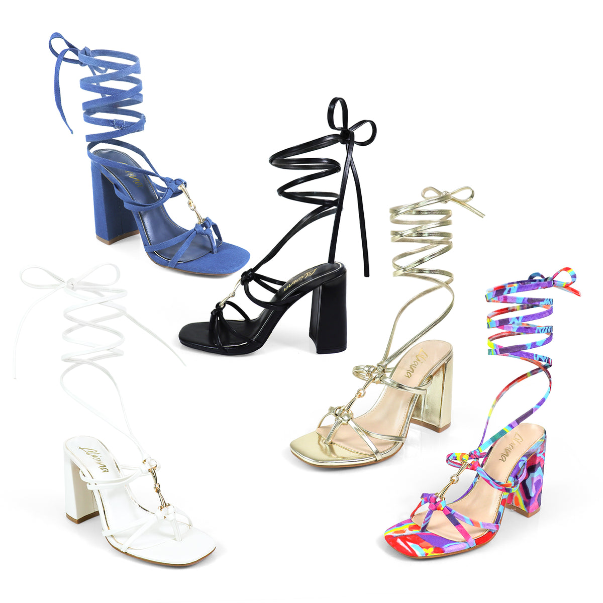 HORSEBIT ANKLE STRAP LACE UP W/BLOCK HEEL, RODEO-3