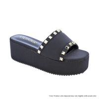 ROOKIE-6 PLATFORM SANDAL WITH STUDDED