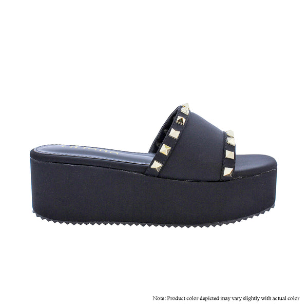 ROOKIE-6 PLATFORM SANDAL WITH STUDDED