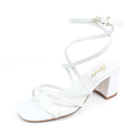 SANSANA-2 ALMOND OPEN TOE ANKLE STRAP W/ MID HIGH HEEL