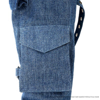 SCANDALOUS-29 OVER KNEE POCKET HEEL BOOTS - DENIM