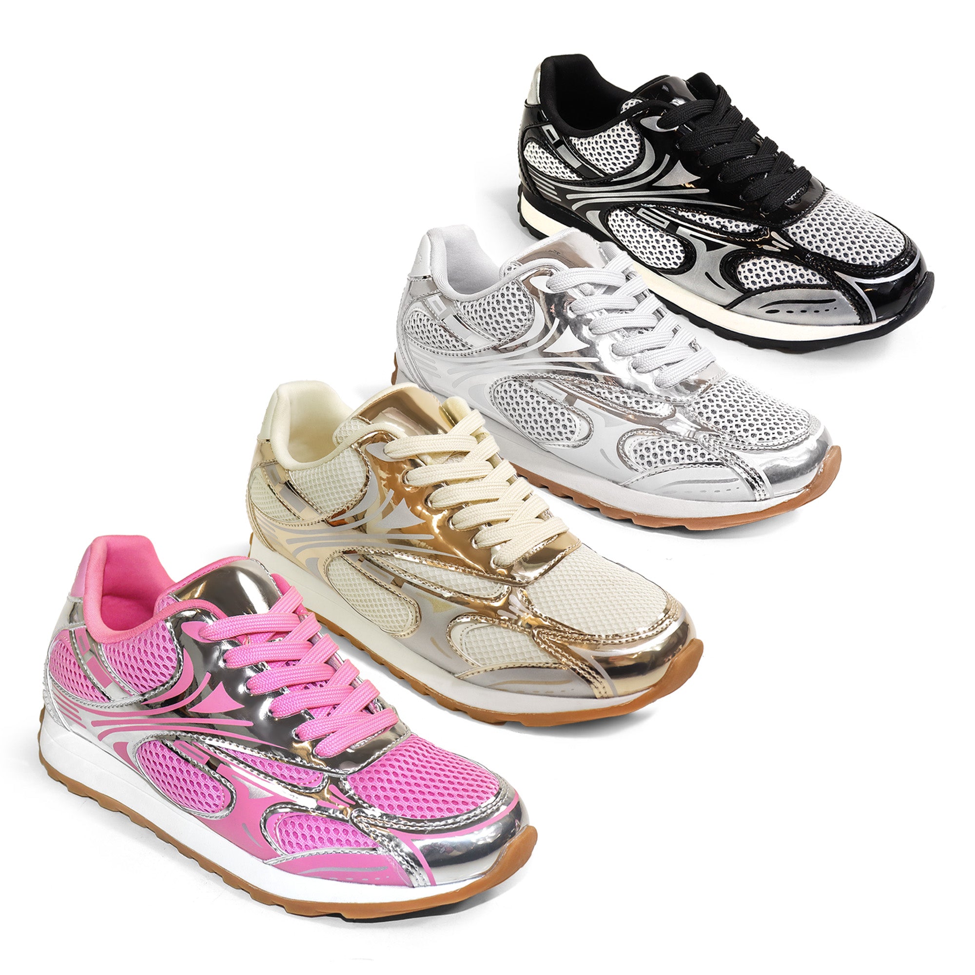 STELLA-4 RETRO TRENDY MESH TRAINING SNEAKER – Liliana Shoes