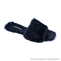 STEPOUT-2 FAUX FUR ONE-BAND SLIP-ON SANDAL